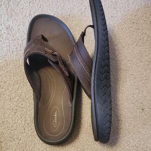 Clarks Men's Brown and Black Sandals